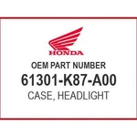Honda Case, Headlight 61301-K87-A00 Oem New. Fixed Price $9.86.
