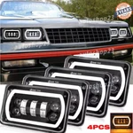 Fit Chevrolet Monte Carlo Ss Custom 1980-1988 4PCS 4X6" Led Headlights Halo Drl. Fixed Price $79.51.