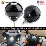 4.5" Led Auxiliary Spot Passing Fog Lights Lamps Black Housing Bucket For Harley. Fixed Price $30.89.