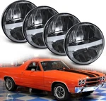 Uni-shine 3/4'' 5.75 Inch Led Headlight Round 4PCS Reflector Hi/lo Beam With. Fixed Price $195.20.