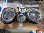 Jeep Wrangler Jk Tj Black 7" W/ Led Headlights & Mounting Bracket Rings. Fixed Price $70.00.