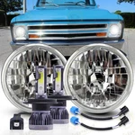 For 1967-1972 Chevy C10 Pair Inch Led Headlights Round Dot Approved Hi/lo Lamp. Fixed Price $39.99.