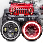 Dot 7" Led Headlights Red Amber Halo Combo For Jeep Wrangler Jku 2007-2018. Fixed Price $49.95.