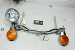 91-00 Harley Softail Heritage Oem Chrome Turn Signal Fog Passing Lamp Bar. Fixed Price $175.00.