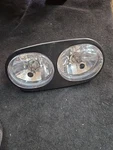 Harley Road Glide Oem Dual Head Lamp Light Assembly Lense Bulb Housing 67775-01C. Fixed Price $45.00.