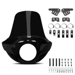 Krator Motorcycle Fairing Wind Deflector 35-49MM Fork & 5.75" Headlight,blackout. Fixed Price $126.99.
