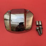 V-twin 42-0307 Chrome Headlight Visor Cover Solid For Sportster Dyna Fxr. Fixed Price $20.39.