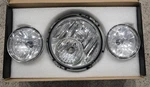 Harley-davidson 7" Dual Halogen Headlight Passing Lamps/ Mounting Ring Bracket. Fixed Price $65.00.