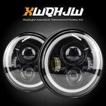 Xwqhjw 7" Smd Led Angel Eye H4 Headlamp Headlight Halogen Bulb Pair. Fixed Price $29.69.