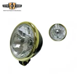 5-3/4" Headlight Assembly Black Bronze Bottom Ring Mount Fits For Harley Chopper. Fixed Price $39.99.