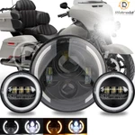 For Harley Davidson Touring Road King 7"INCH Led HEADLIGHT+4.5" Passing Lights. Fixed Price $60.85.
