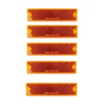 5 Pcs 4 3/8" X 1/8" Amber Trailer Rectangular Self Adhesive Reflectors. Fixed Price $12.99.