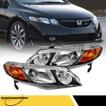 For Honda Civic 2006-2011 Front Headlights Black Housing Headlamp Set Left&right. Fixed Price $159.95.