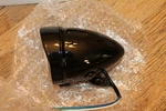 Harley Custom/ Bobber 4.5" Bullet Mini Headlight With Frenched Visor Gloss Black. Fixed Price $44.99.