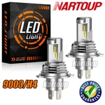 2X Nartoup 9003 H4 Led Headlight Bulbs Kit High-low Beam 100W 6500K White. Fixed Price $36.85.