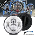 7"INCH Led Projector Chrome Hi/lo Headlight For Harley Street Glide Softail Flhx. Fixed Price $30.99.