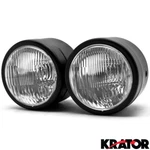 Black Twin Headlight Motorcycle Double Dual Lamp Street Fighter Naked Dominator. Fixed Price $25.42.