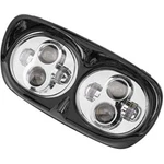 Letric Lighting Co. Llc-lrh-bc 5.75" Dual Headlight With Black Housing Chrome. Fixed Price $120.56.