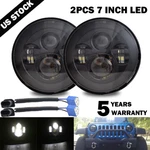 2X 7 Inch Led Headlights W/ Projector High Low Dual For Jeep Wrangler Jk. Fixed Price $45.99.