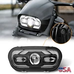 New Dot Led Halo Headlight Projector Hi/lo Beam Drl For Harley Fat Bob 2008-2019. Fixed Price $146.99.