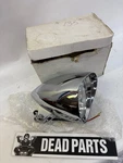 Harley Chrome Billet 5 3/4" Bullet Tri Bar Visor Headlight Headlamp. Fixed Price $65.00.
