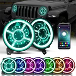 Sunpie 9"RGB Halo Led Headlights For 18-26 Jeep Wrangler 4XE Jl/jlu&gladiator Jt. Fixed Price $599.99.