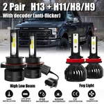 Ford Mustang Gt 2005-2012 6000K Led Headlight Hi/low+fog Combo Bulbs. Fixed Price $25.99.