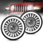 Mictuning 2PCS 7" Car Round Led Headlights For Jeep Wrangler Jk Cj Tj 1997-2018. Fixed Price $177.22.