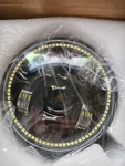 Eagle Lights Gen Iii Black Led Headlight For Harley With White Halo Ring. Fixed Price $175.00.