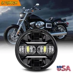 Dot Black 5.75'' 3/4'' Round Led Headlight Hi-lo Drl For Harley Dyna Sportster. Fixed Price $29.89.