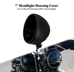 7'' Inch Headlight Housing Black Cover Shell Headlamp Bulb Bucket For Harley. Fixed Price $32.00.
