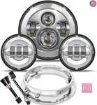 7 Inch Led Headlight Fog Passing Lights Dot Kit Motorcycle For Touring. Fixed Price $221.70.