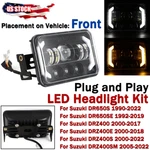 Front Led Headlight Kit For Suzuki DR650S 1990-22 4X Inches Assembly. Fixed Price $59.99.