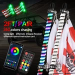 2X 2FT Cob Rgb Led Spiral Whip Lights For Polaris Rzr Turbo Trail Xp 1000 Utv. Fixed Price $149.99.