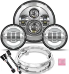 Truckmall 7 Inch Led Headlight Fog Passing Lights Dot Kit Ring Motorcycle For.... Fixed Price $180.10.