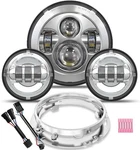 Upgrade Visibility At Night - 7 Inch Led Headlight Kit For Harley. Fixed Price $179.99.