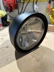 Drag Specialties Headlight 5-3/4 Black 2001-0207 Used Matte. Fixed Price $130.00.