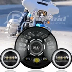 Dot 7" Inch Led Headlight + Passing Lights For Harley Davidson Touring Road King. Fixed Price $70.94.