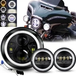 7" Led Headlight &passing Lights For Harley-davidson Electra Glide Ultra Classic. Fixed Price $60.99.