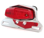 Lucas Style Led Motorcycle Tail Light Assembly - Chrome W/ Red Lens. Fixed Price $41.95.