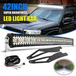 Curved 42" Led Light Bar +roof Mount Bracket +wire For 2005-2015 Toyota Tacoma. Fixed Price $138.99.