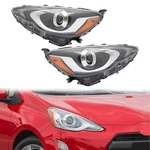 For 2015-2017 Toyota Prius C Headlights Halogen Headlamps Left/right Opt. Fixed Price $318.41.