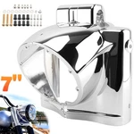 Chrome 7" Round Headlight Nacelle Cover For Harley Touring Road King 2014-2025. Fixed Price $69.99.