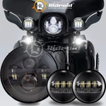 7" Inch Led Headlight + 4.5" Passing For Harley Heritage Softail Classic. Fixed Price $58.98.