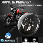 7" In Dot Headlight Black Sealed Projector Hi-lo Beam For Harley Motorcycle. Fixed Price $71.98.