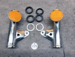 1974 1975 1976 Honda Oem Headlight Case Stay Upper Fork Guard Set. Fixed Price $115.00.