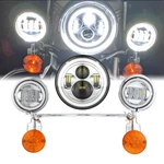 7" Led Headlight + Fog Passing Lights Bar For Kawasaki Vulcan Vn 900 1500 1600. Fixed Price $195.99.