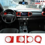 Abs Red Dashboard Central Control Air Outlet Ring Cover For 16-20 Toyota Tacoma. Fixed Price $28.99.