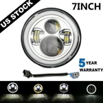 Chrome 7INCH 105W Led Headlight H4 Turn Signal Drl For Harley Touring Road King. Fixed Price $35.84.