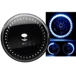 7" Halogen Motorcycle White Ring H4 Bulb Black Headlight For: Harley. Fixed Price $33.96.